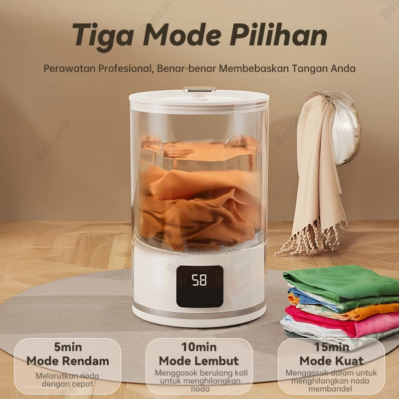 2025 Mesin Cuci Mini, mesin cuci pakaian dalam otomatis Disinfeksi ultraviolet Sterilisasi cahaya biru , mudah dibawa, mesin cuci mini untuk bayi - Gambar 4