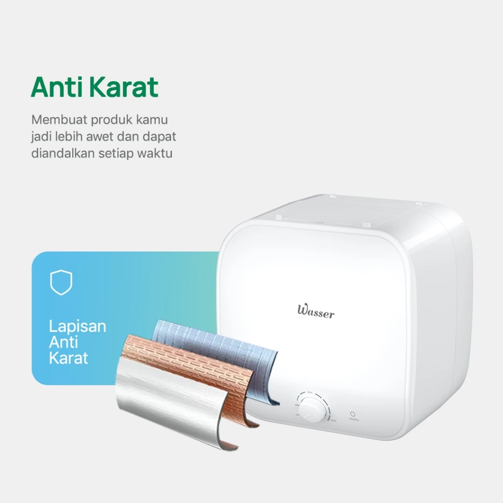 Wasser Water Heater | Ardour+ Shockproof 15L