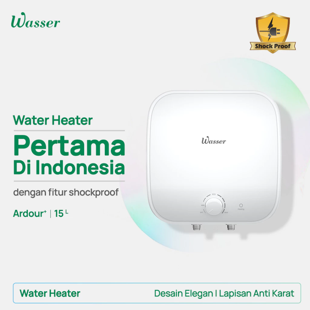 Wasser Water Heater | Ardour+ Shockproof 15L - Gambar 3